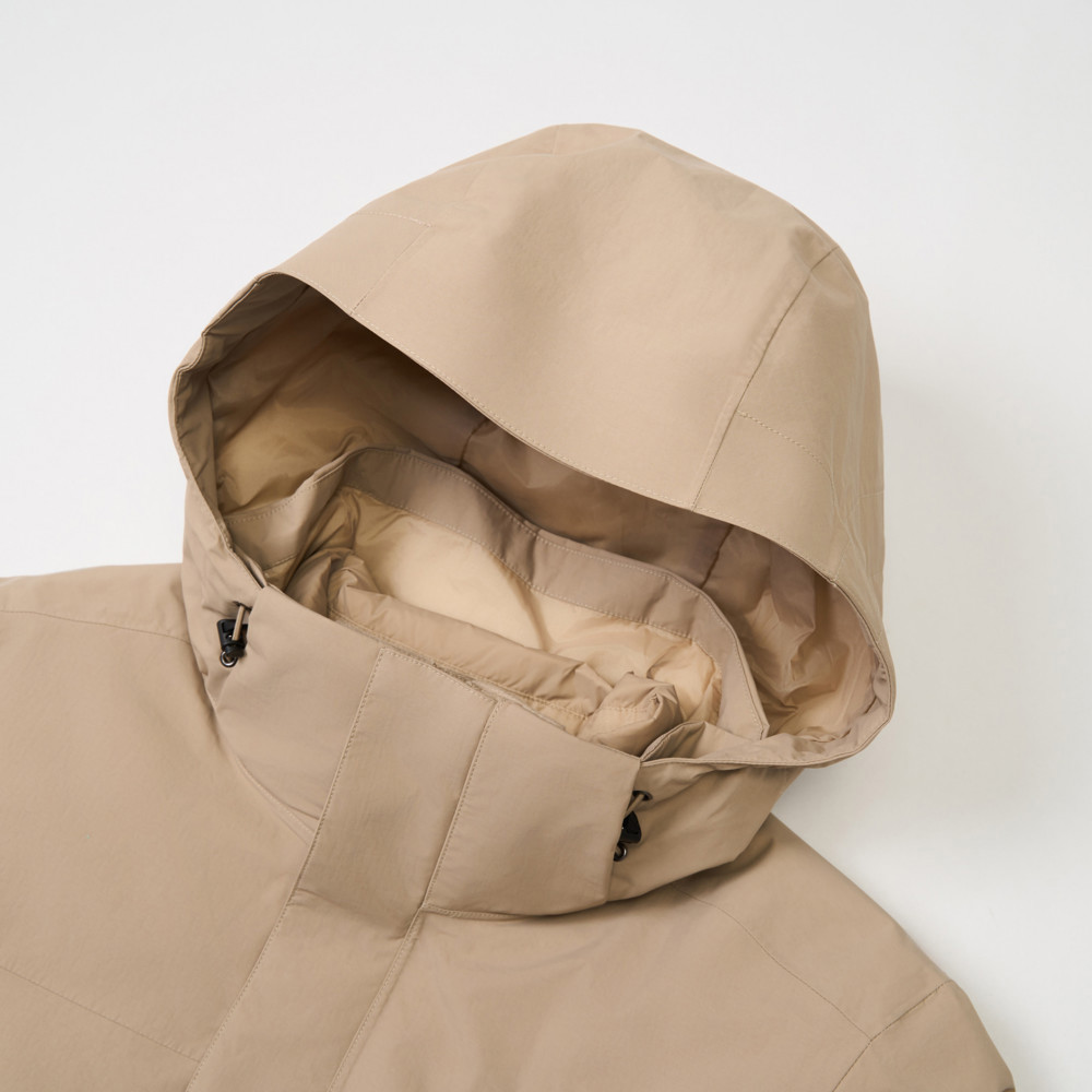 The North Face北面男款棕色DRYVENT防水羽絨內裡三合一外套｜81QSBOX