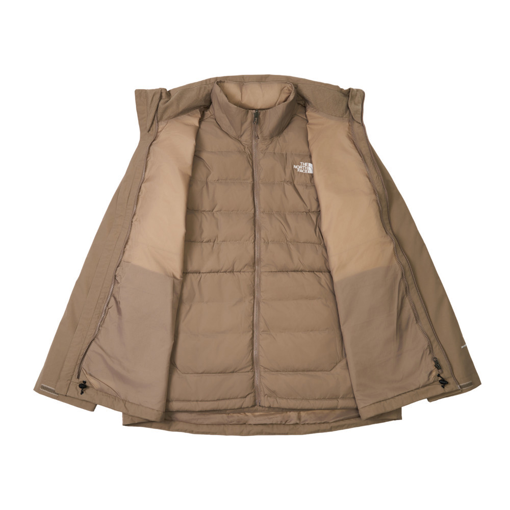 The North Face北面男款棕色DRYVENT防水羽絨內裡三合一外套｜88RKBOW