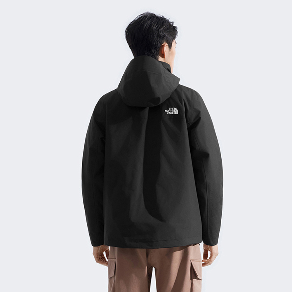 The North Face北面男款黑色DRYVENT防水羽絨內裡三合一外套｜8GJZJK3
