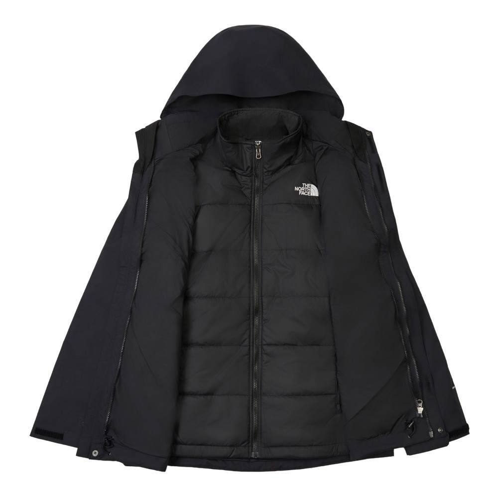 The North Face北面男款黑色DRYVENT防水羽絨內裡三合一外套｜8GJZJK3