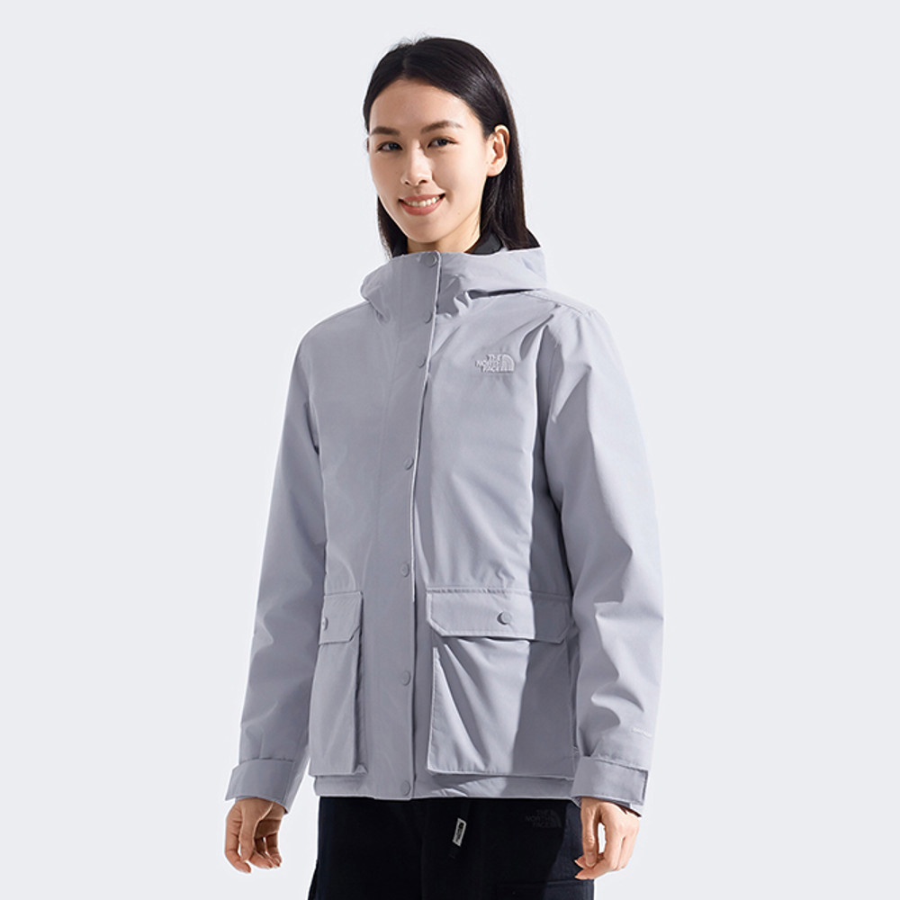The North Face北面女款藍色DRYVENT防水羽絨內裡三合一外套｜8GK7D0P