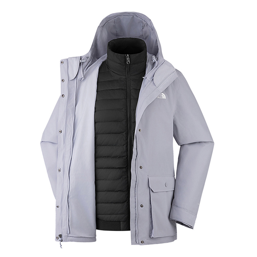 The North Face北面女款藍色DRYVENT防水羽絨內裡三合一外套｜8GK7D0P