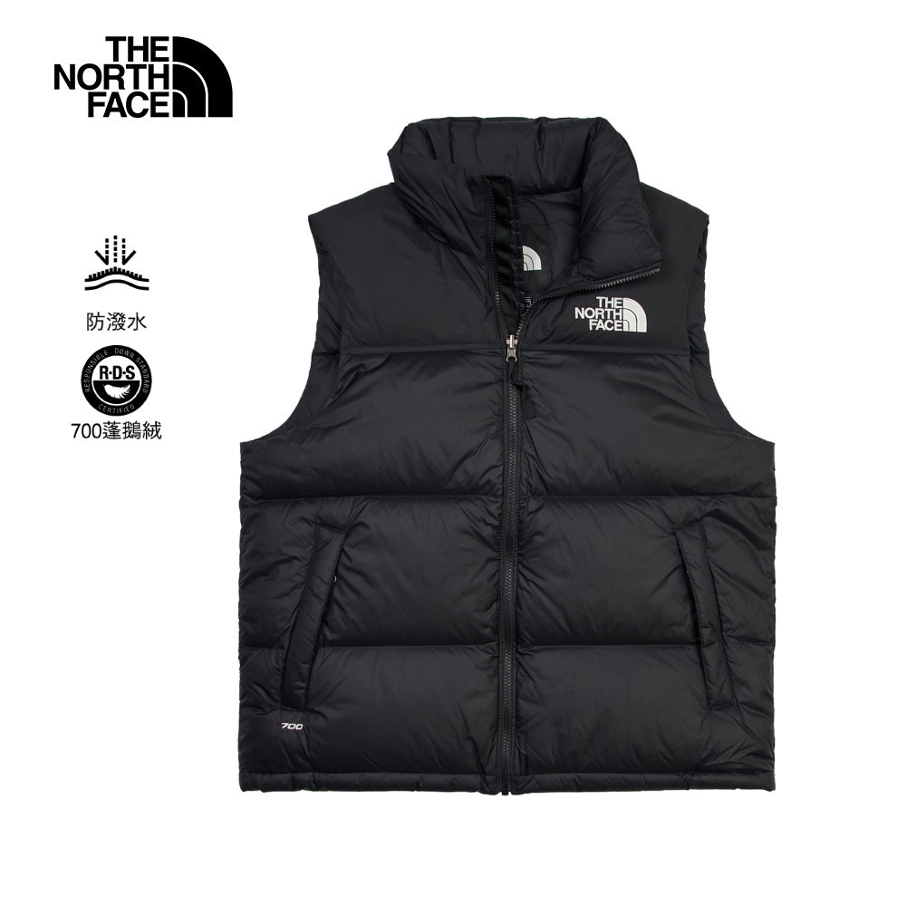 The North Face 經典1996男款黑色DWR防潑水羽絨背心｜3JQQGOF－速爾運動專