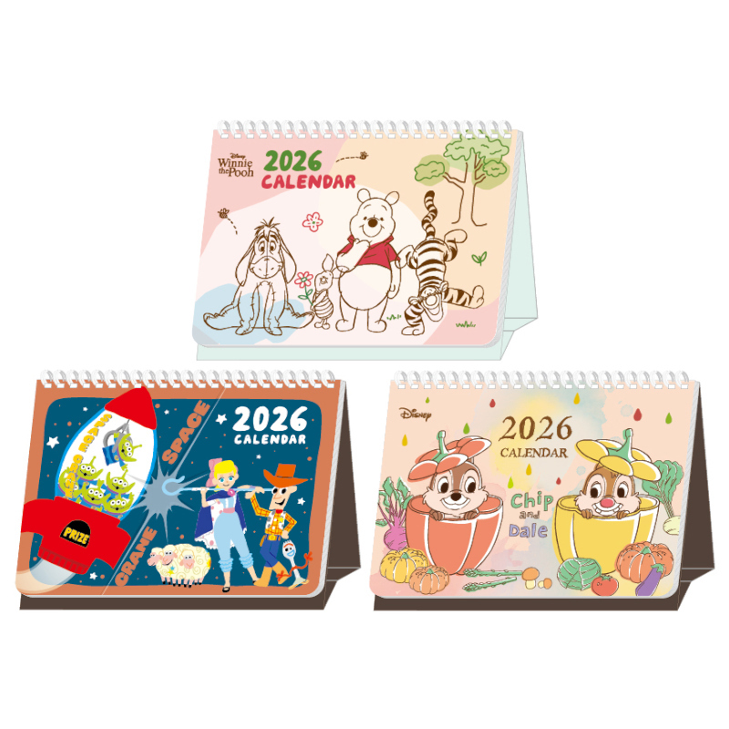 迪士尼Disney 2026年 桌曆 A5-維尼/玩具/奇奇蒂蒂