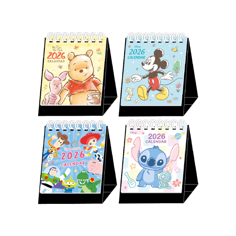 迪士尼Disney 2026年 迷你桌曆-維尼/米奇/玩具/史迪奇
