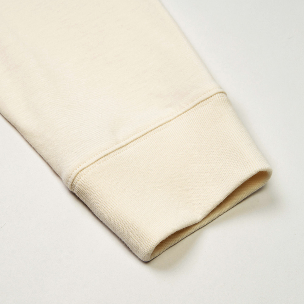 The North Face北面男女款米白色純棉長袖上衣｜8GU6QLI