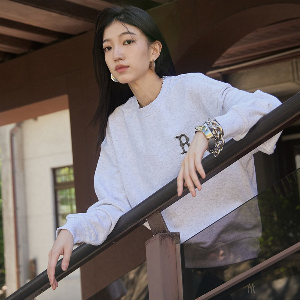 MLB 背後大Logo長袖大學T 波士頓紅襪隊 (3AMTB3154-43MGL)