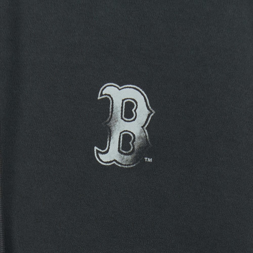 MLB 女版背後大Logo拉鍊連帽外套 波士頓紅襪隊(3FTRB0754-43CGS)