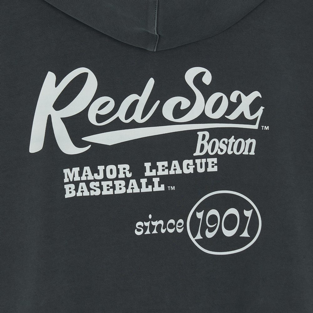 MLB 女版背後大Logo拉鍊連帽外套 波士頓紅襪隊(3FTRB0754-43CGS)