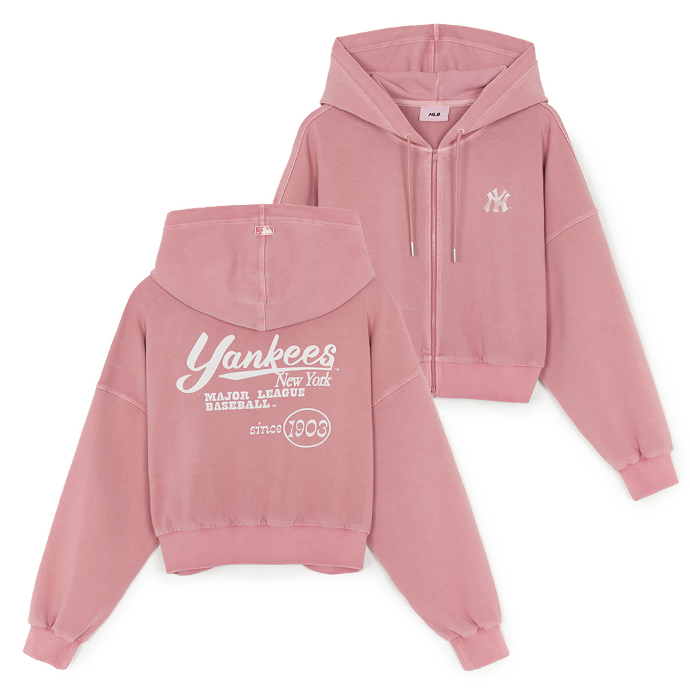 MLB Korea MLB 女版背後大Logo拉鍊連帽外套 紐約洋基隊(3FTRB0754-50COS)－