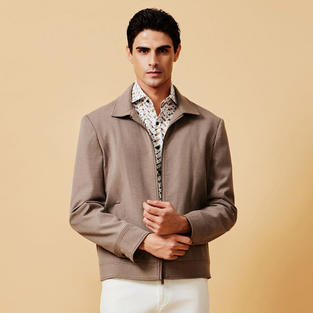 卡其哈靈頓外套-825211110031