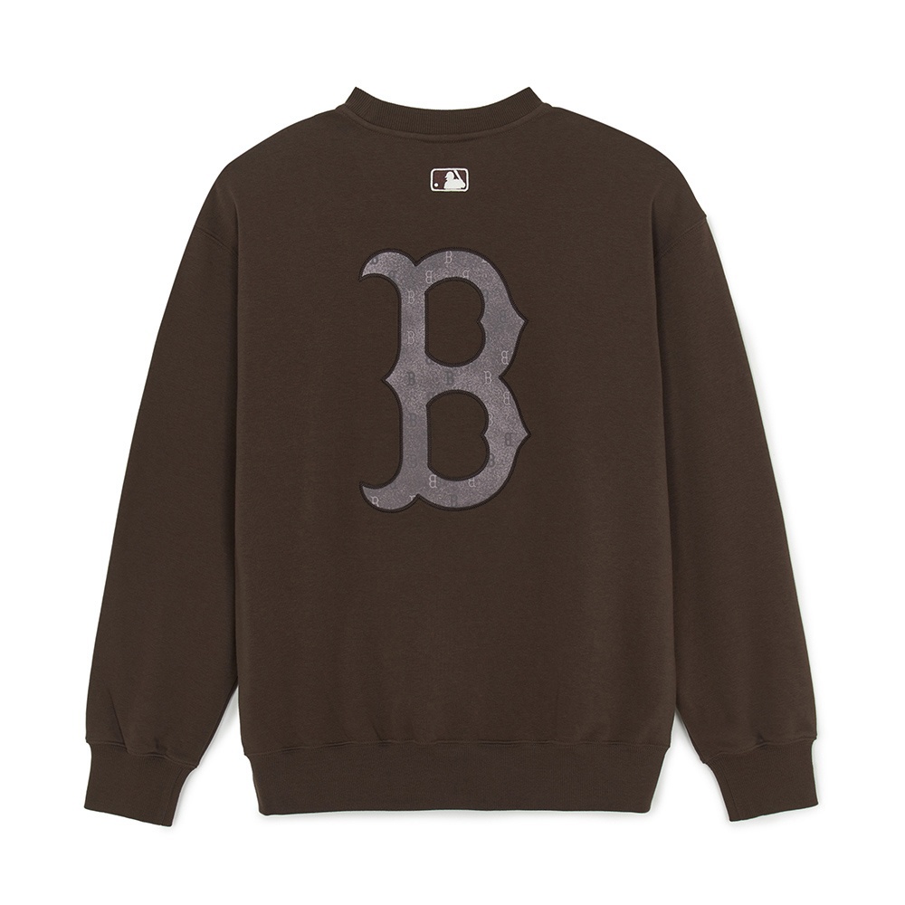 MLB 背後大Logo長袖大學T Monogram系列 波士頓紅襪隊 (3AMTM0654-43BRS)