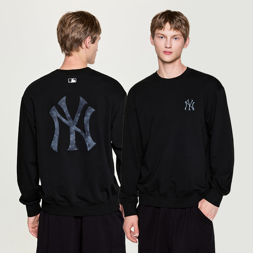 MLB 背後大Logo長袖大學T Monogram系列 紐約洋基隊 (3AMTM0654-50BKS)