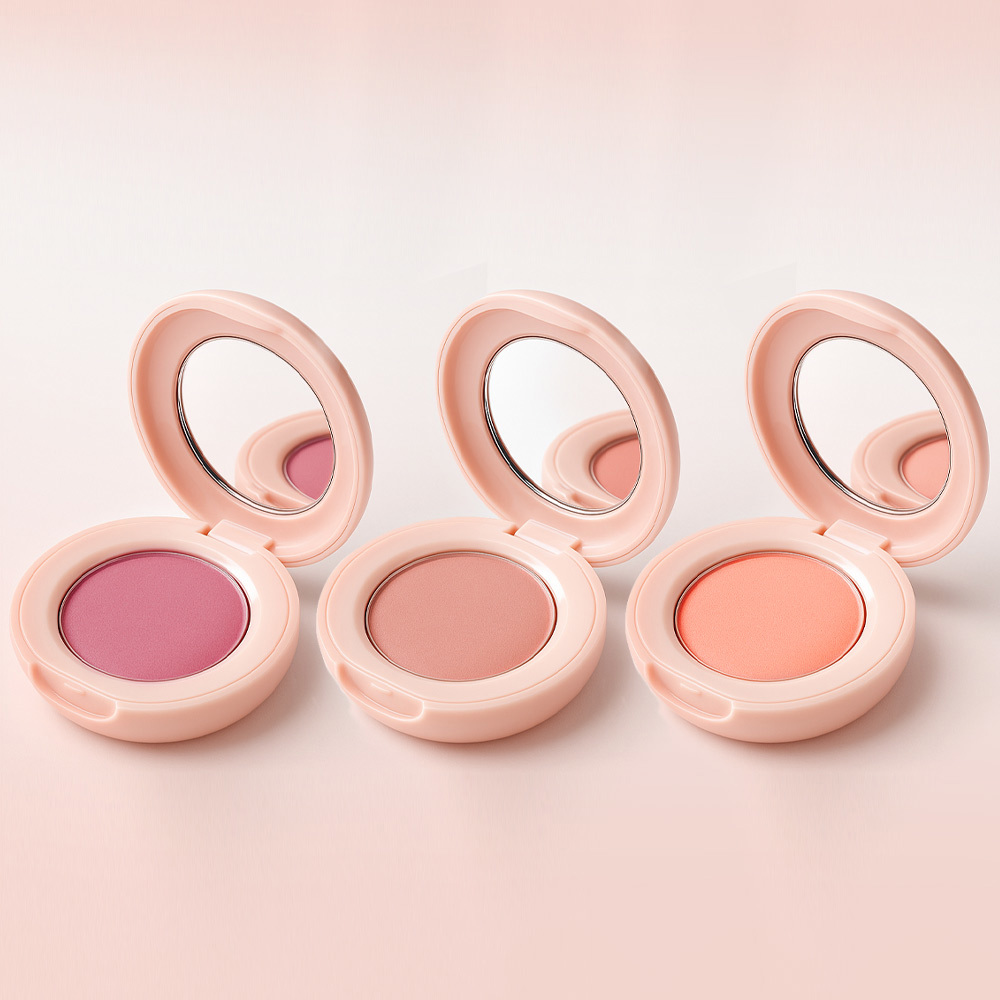 【紅潤蘋果肌】CQ思珂 裸紗柔霧腮紅(3色任選)