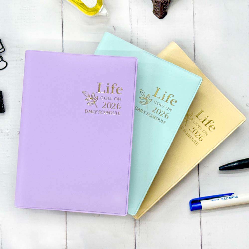 四季SEASON 2026年 雙日誌 64K(兩日一頁)-黃/藍/紫