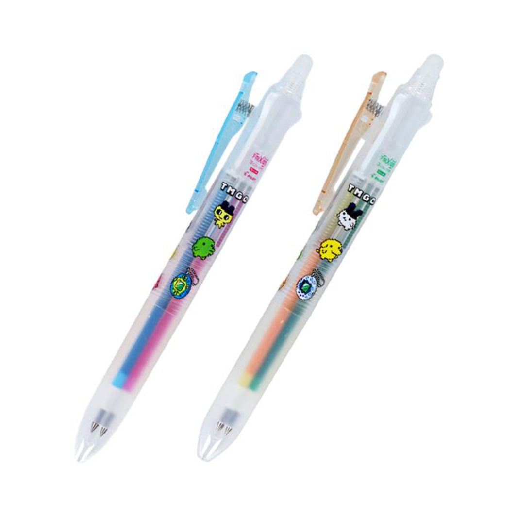 (限量)百樂PILOT x 塔麻可吉 三色按鍵魔擦筆(0.38mm)-藍粉/黃綠