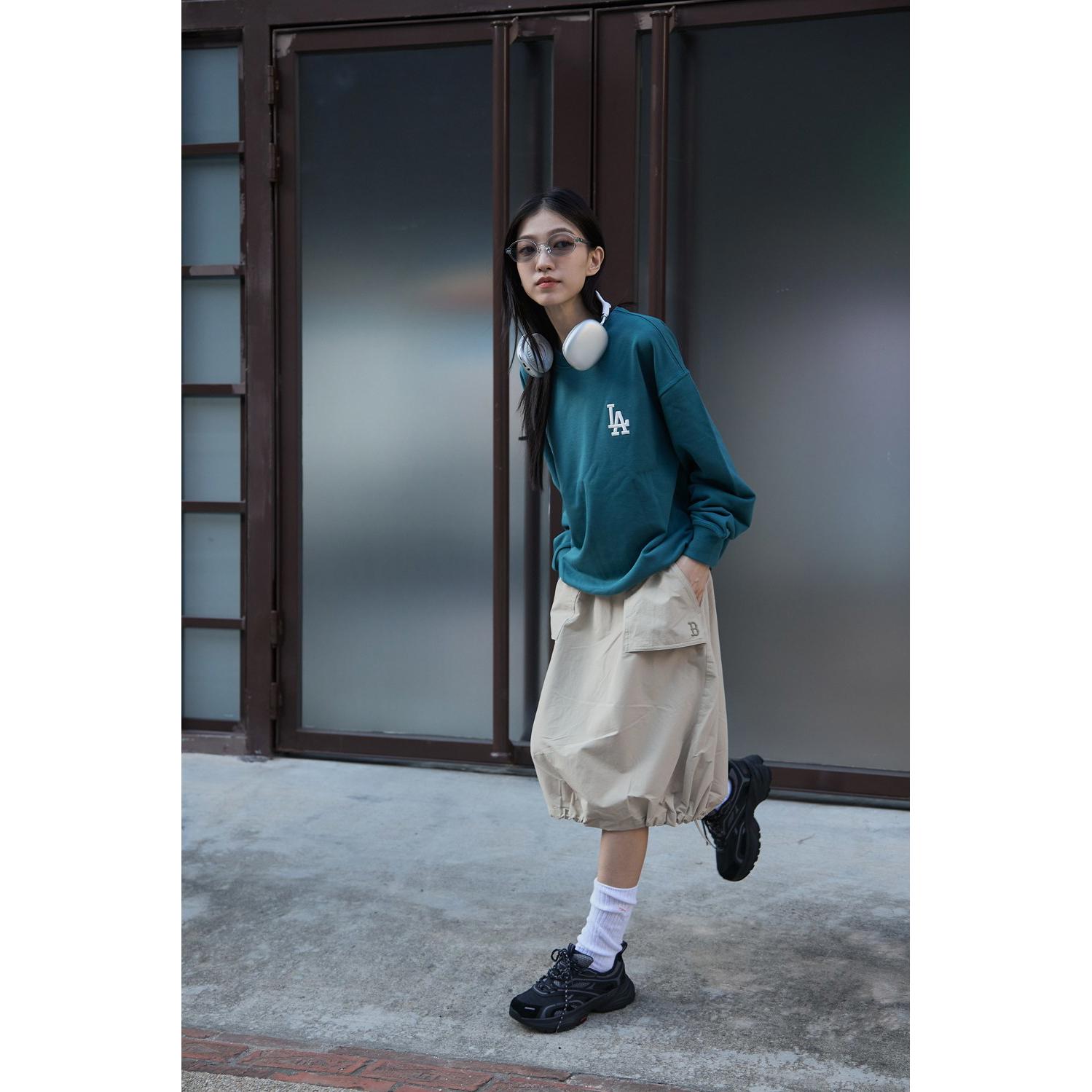 MLB 泡泡裙 燈籠裙 口袋短裙 波士頓紅襪隊 (3FSKB0554-43SAS)