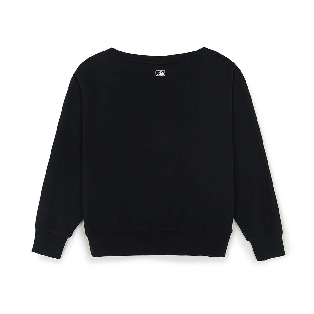 MLB 女版小Logo 短版一字領大學T 紐約洋基隊 (3FMTB0454-50BKS)