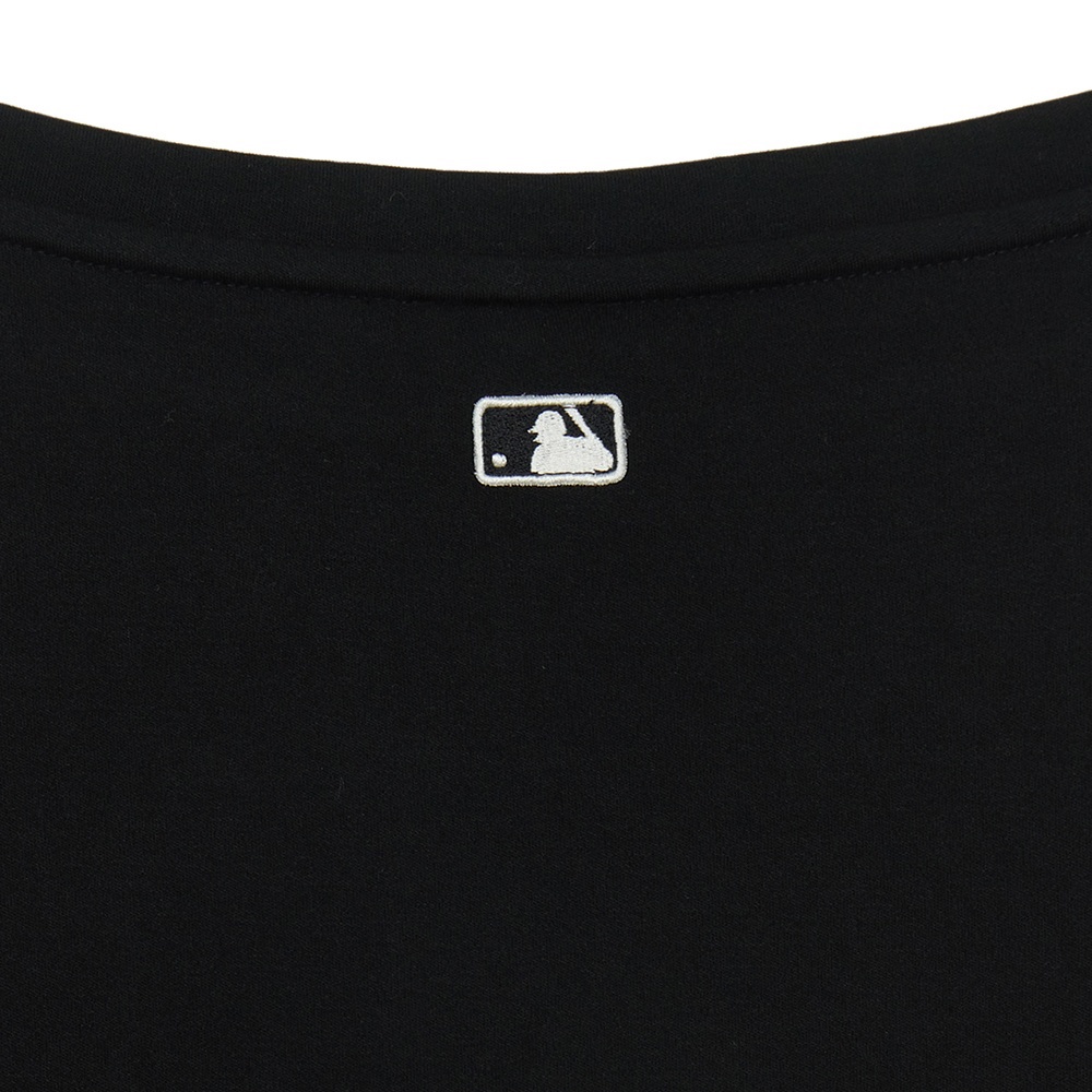 MLB 女版小Logo 短版一字領大學T 紐約洋基隊 (3FMTB0454-50BKS)