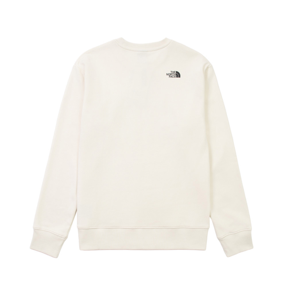 【uncle belly】The North Face北面男女款米白色趣味印花長袖大學T｜8JRRQLI