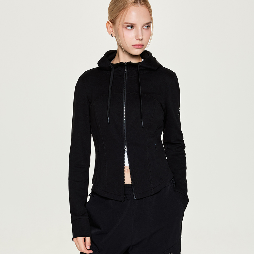 MLB 女版修身拉鍊連帽外套 紐約洋基隊(3FTRB0454-50BKS)