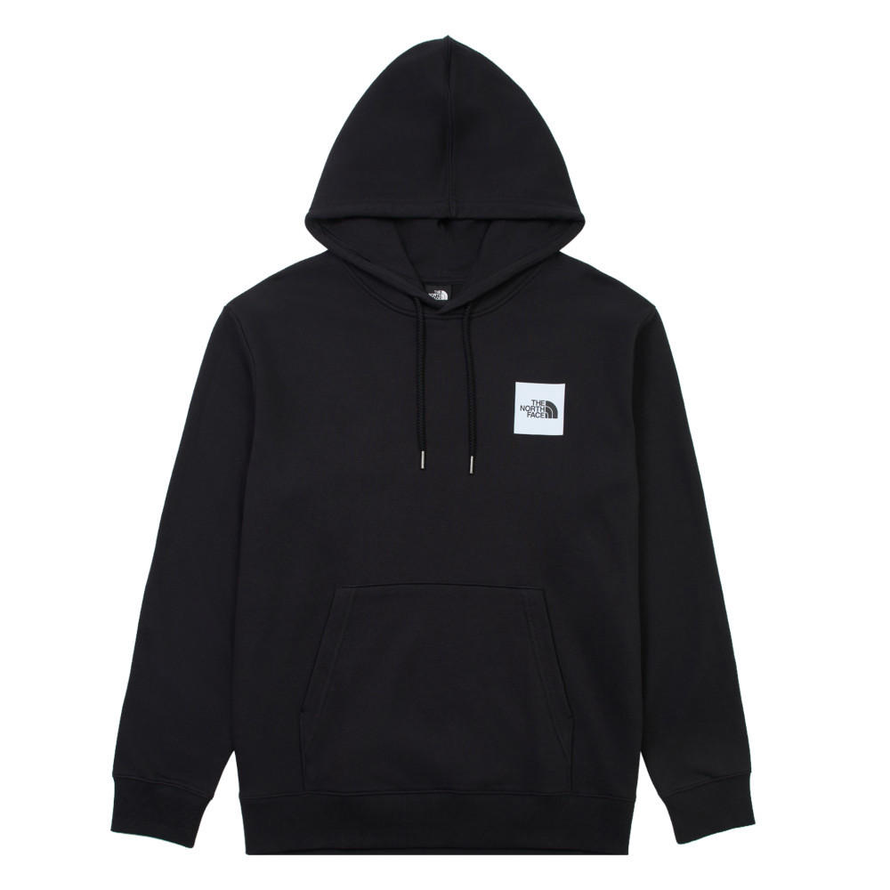 【uncle belly】The North Face北面男女款黑色趣味印花長袖帽T｜8JRSJK3