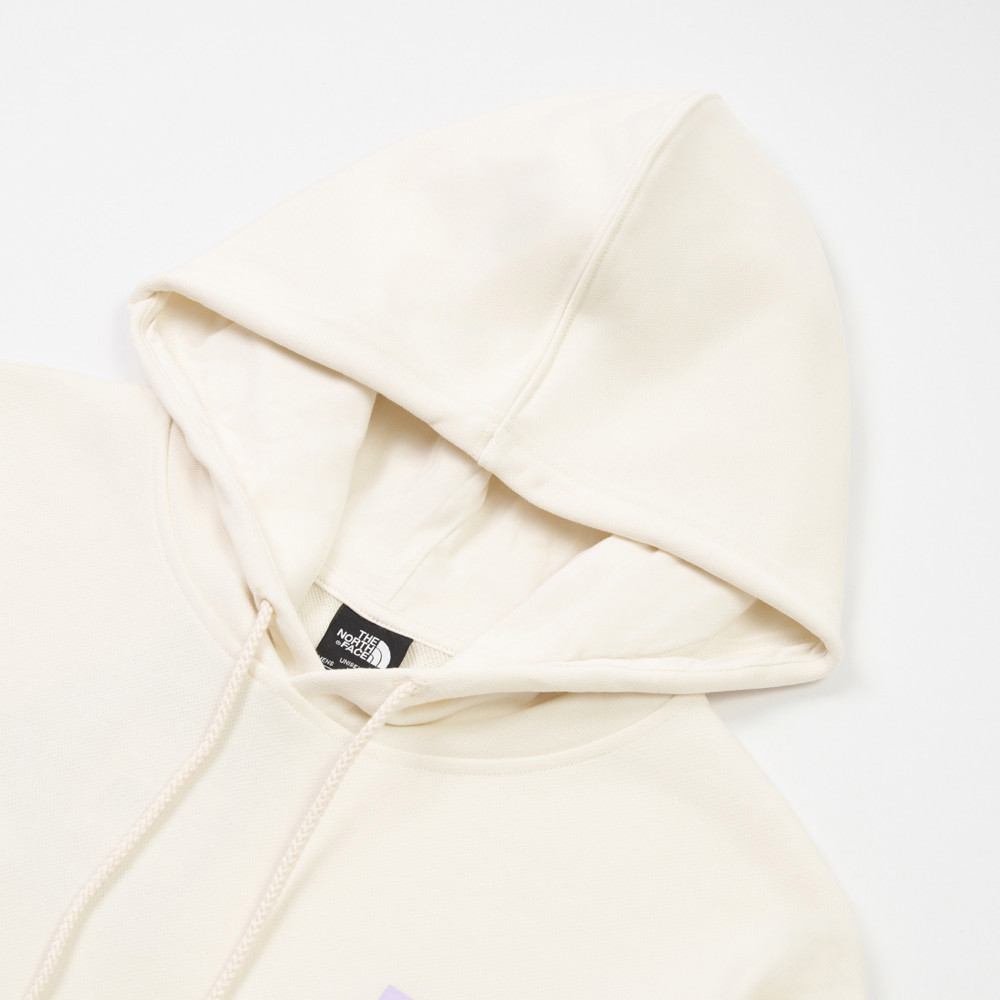 【uncle belly】The North Face北面男女款米白色趣味印花長袖帽T｜8JRSQLI