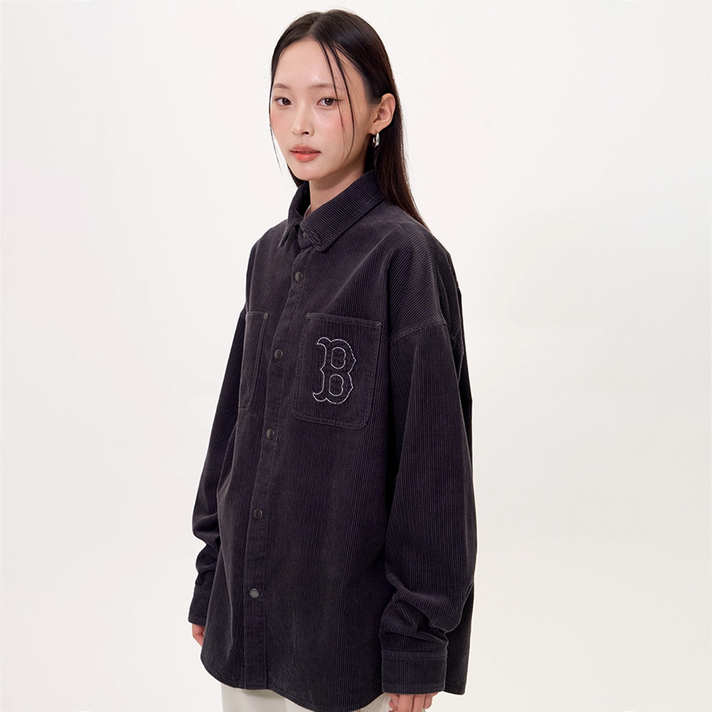 MLB Korea MLB 燈芯絨 長袖襯衫 波士頓紅襪隊 (3AWSB0156-43CGS)｜銳克運動