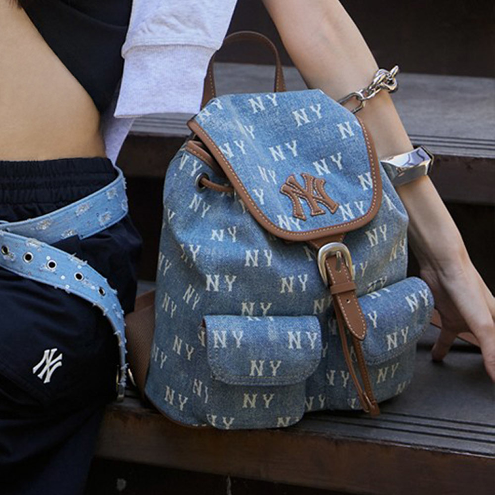 MLB 丹寧後背包 Monogram系列 紐約洋基隊 (3ABKM065N-50BLL)