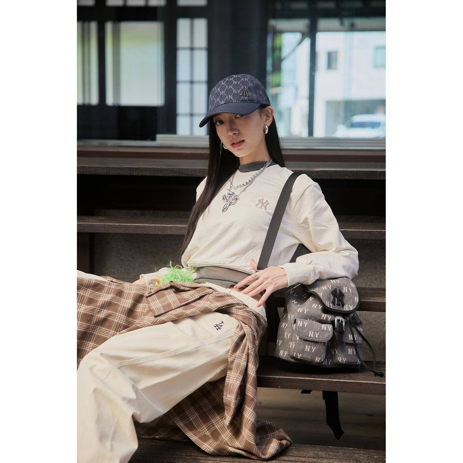 MLB 丹寧後背包 Monogram系列 紐約洋基隊 (3ABKM065N-50CGS)