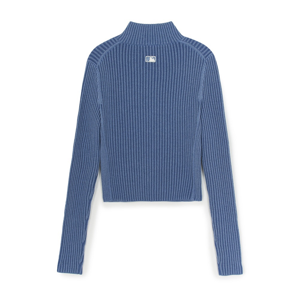 MLB 女版長袖復古水洗針織衫 洛杉磯道奇隊 (3FKCB0354-07BLL)