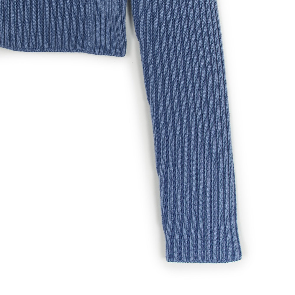 MLB 女版長袖復古水洗針織衫 洛杉磯道奇隊 (3FKCB0354-07BLL)