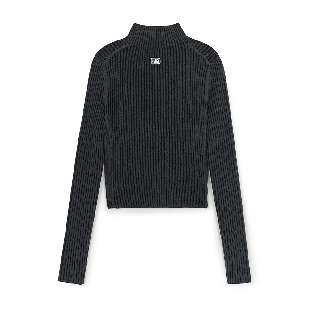 MLB 女版長袖復古水洗針織衫 紐約洋基隊 (3FKCB0354-50CGS)