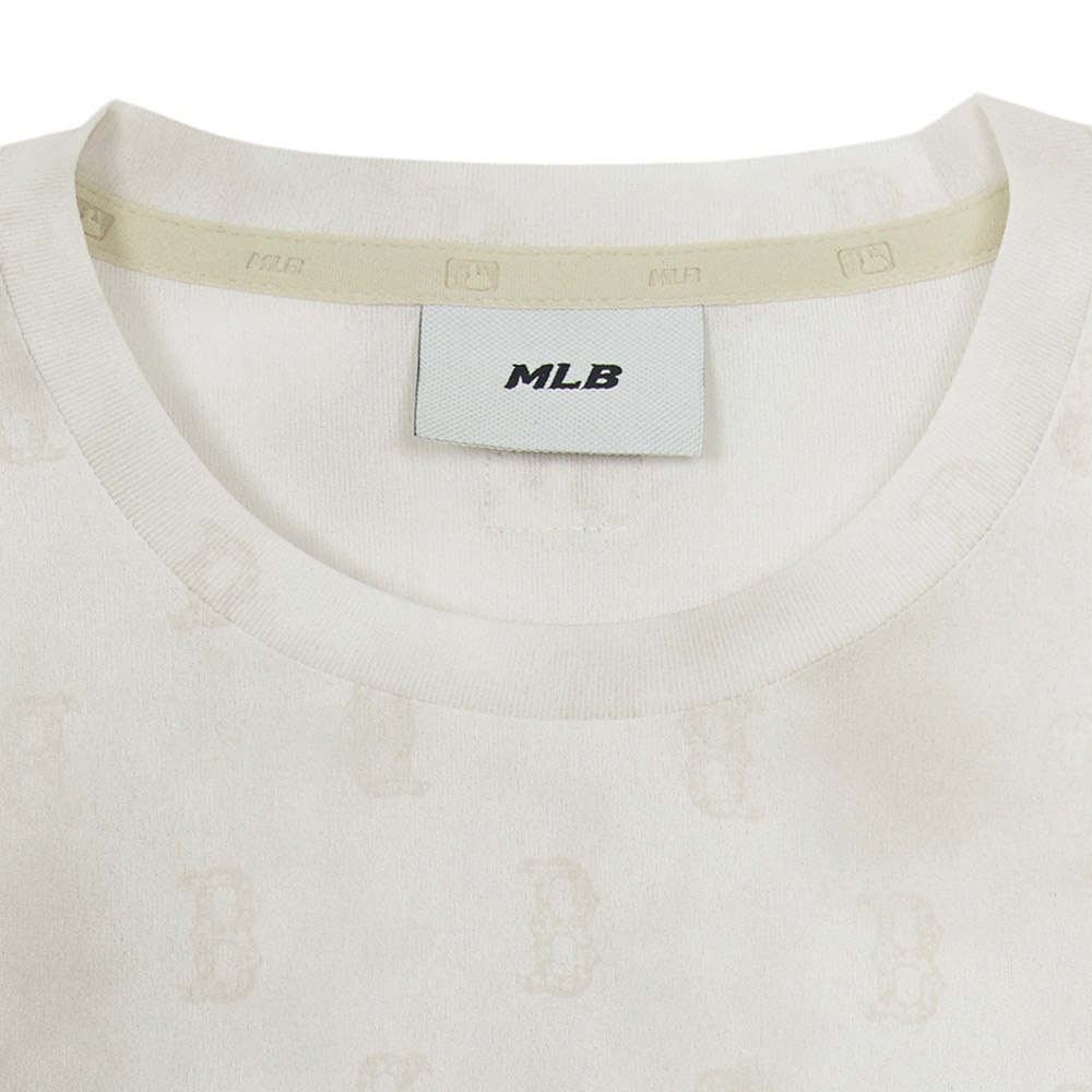 MLB 女版渲染修身長袖T恤 Monogram系列 波士頓紅襪隊 (3FTSM0254-43SAL)