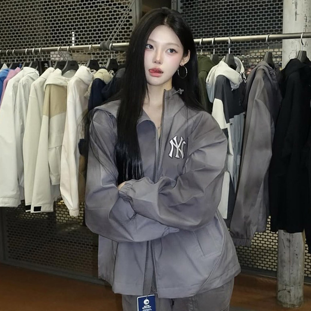 MLB 復古水洗連帽防風外套 Varsity系列 紐約洋基隊 (3AWJV0354-50CGL)