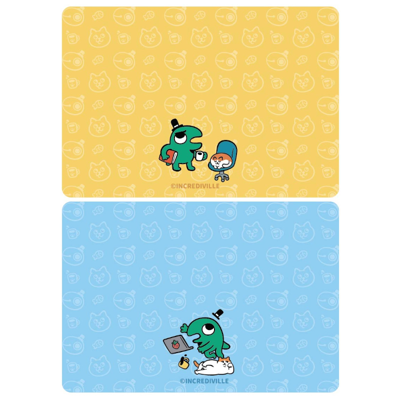 怪奇事物所 辦公貓貓大滑鼠墊-所長沒座位/所長被絆倒