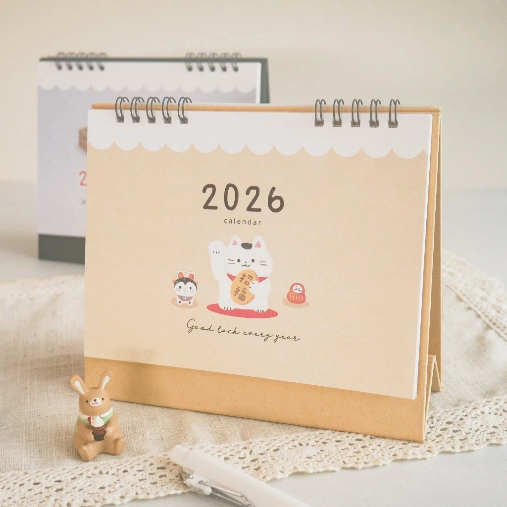 2026年 小清新桌曆 32K-招福貓/小日常