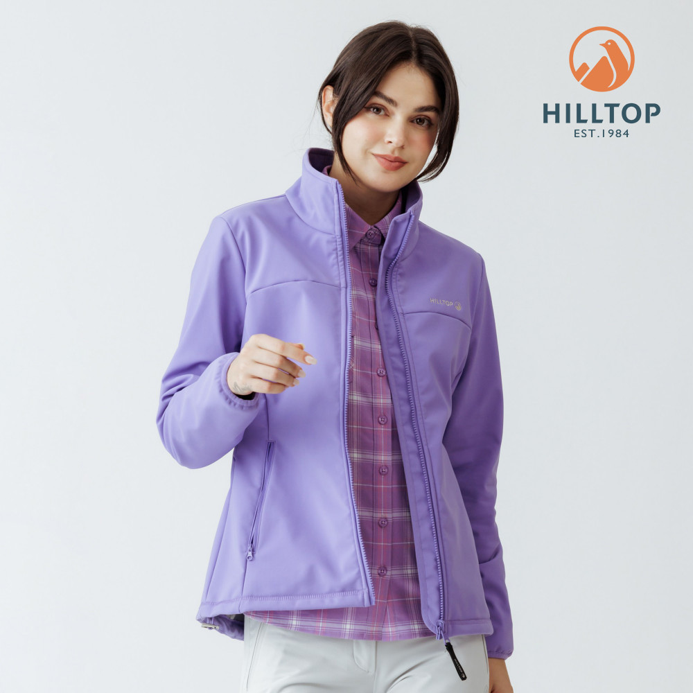 【Hilltop山頂鳥】WINDSTOPPER防風透氣保暖刷毛外套 (可銜接GORE-TEX外件) 女款 紫 | PH22XF33ECJ0