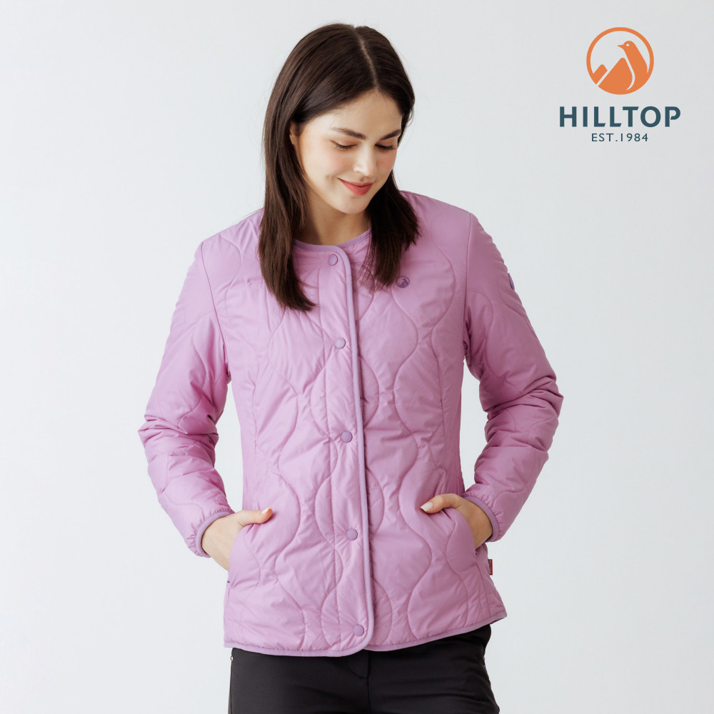 【Hilltop山頂鳥】THERMOLITE科技保暖棉超潑水鋪棉無領夾克外套 女款 紫 | PH24XFK4ECJ0
