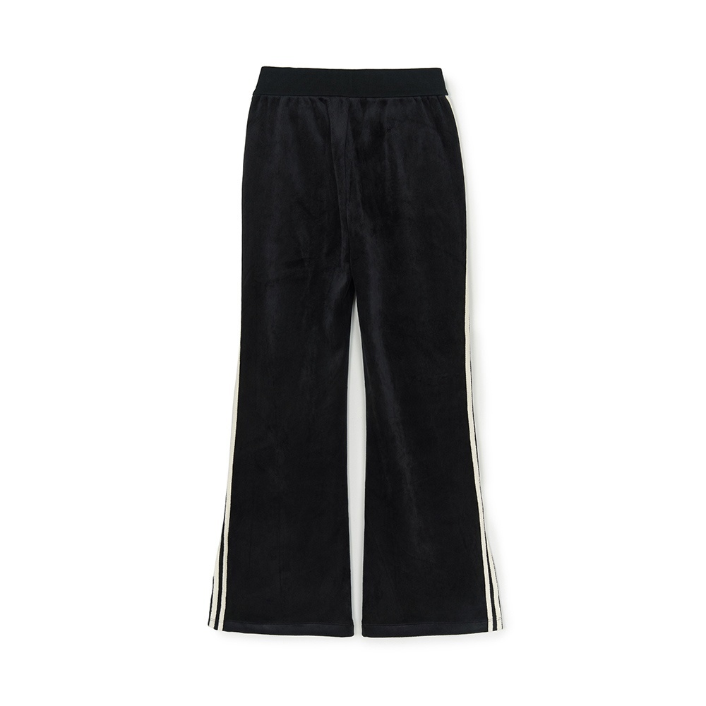 MLB 女版小Logo天鵝絨喇叭褲  紐約洋基隊 (3FPTB1356-50BKS)