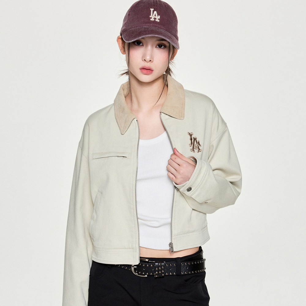 MLB Korea MLB 女版 巴恩風外套 復古短版外套 洛杉磯天使隊 (3FJPB0154-41S