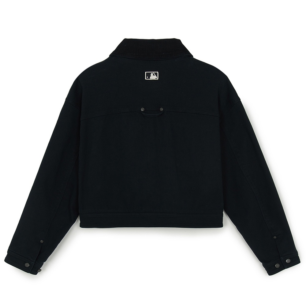 MLB 女版 巴恩風外套 復古短版外套 紐約洋基隊 (3FJPB0154-50BKS)