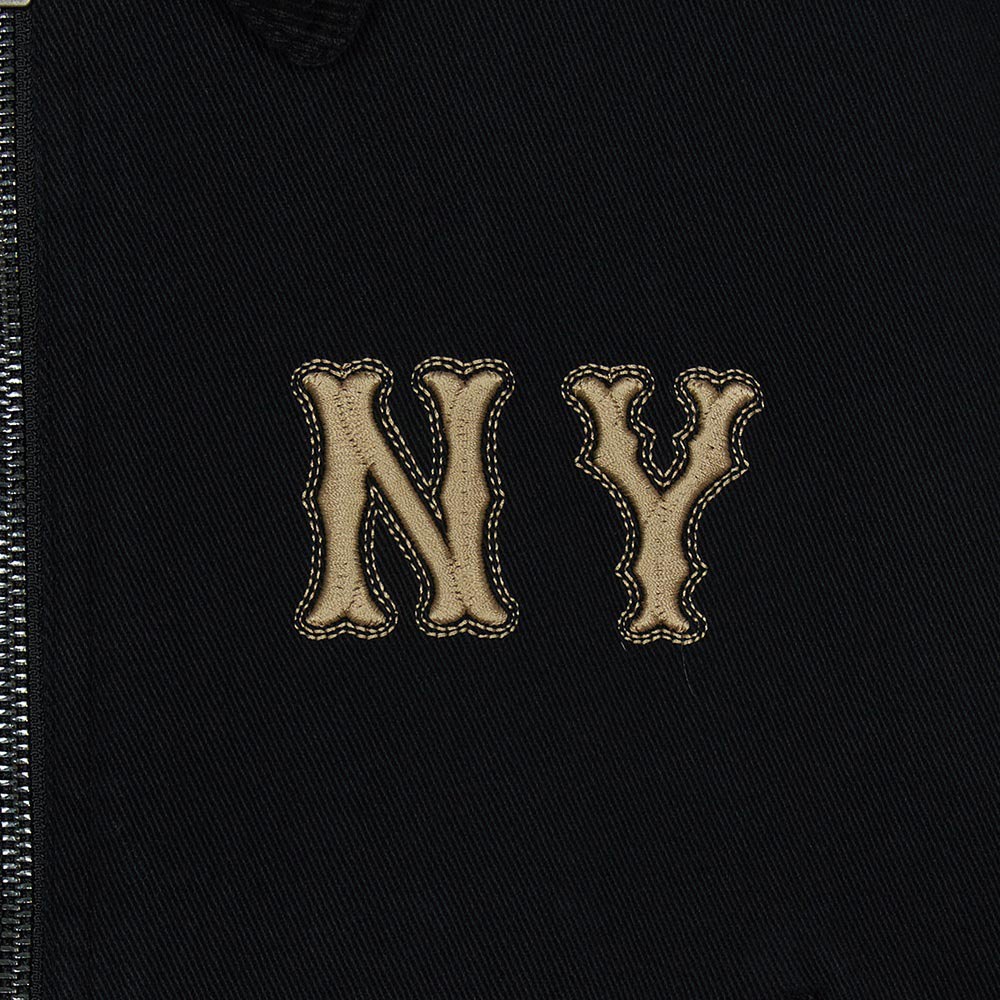 MLB 女版 巴恩風外套 復古短版外套 紐約洋基隊 (3FJPB0154-50BKS)