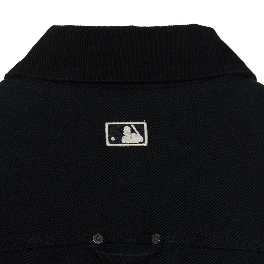 MLB 女版 巴恩風外套 復古短版外套 紐約洋基隊 (3FJPB0154-50BKS)