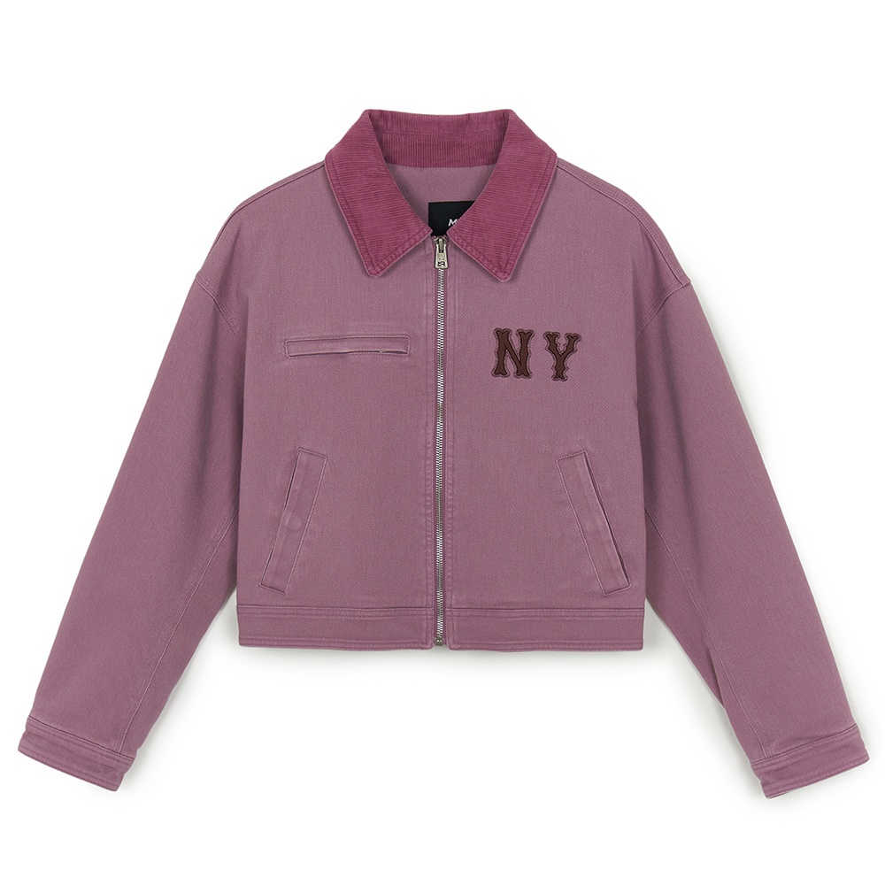 MLB 女版 巴恩風外套 復古短版外套 紐約洋基隊 (3FJPB0154-50PKD)