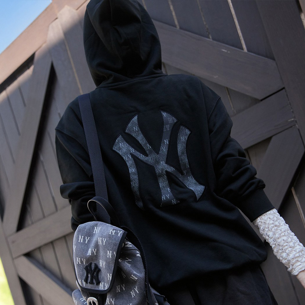 MLB 連帽上衣 帽T Monogram系列 紐約洋基隊 (3AHDM0454-50BKS)