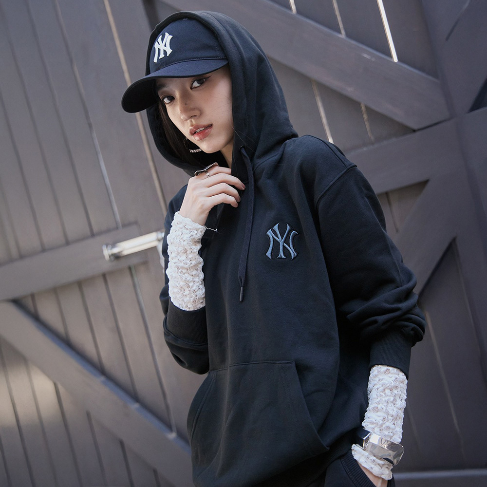 MLB 連帽上衣 帽T Monogram系列 紐約洋基隊 (3AHDM0454-50BKS)