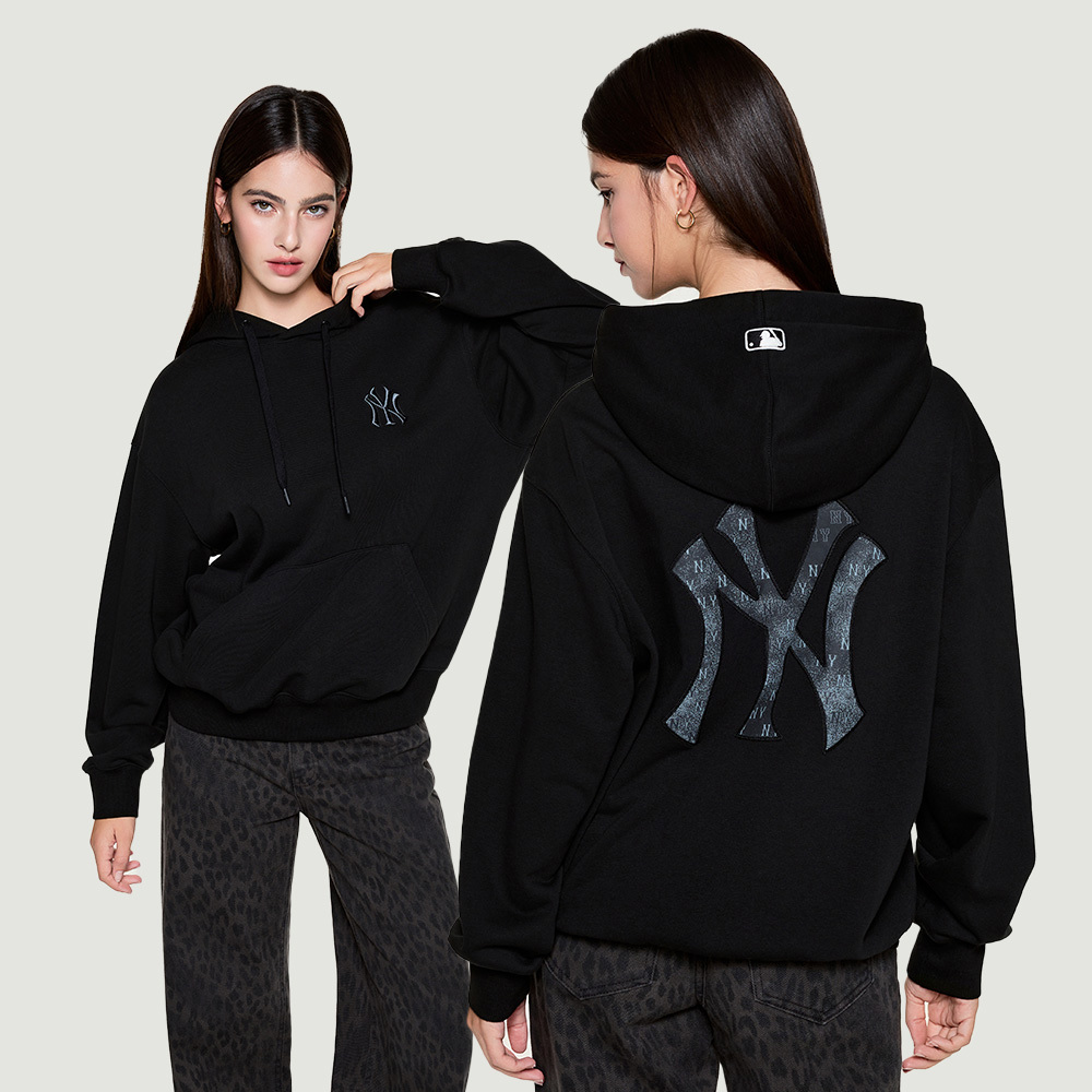MLB 連帽上衣 帽T Monogram系列 紐約洋基隊 (3AHDM0454-50BKS)