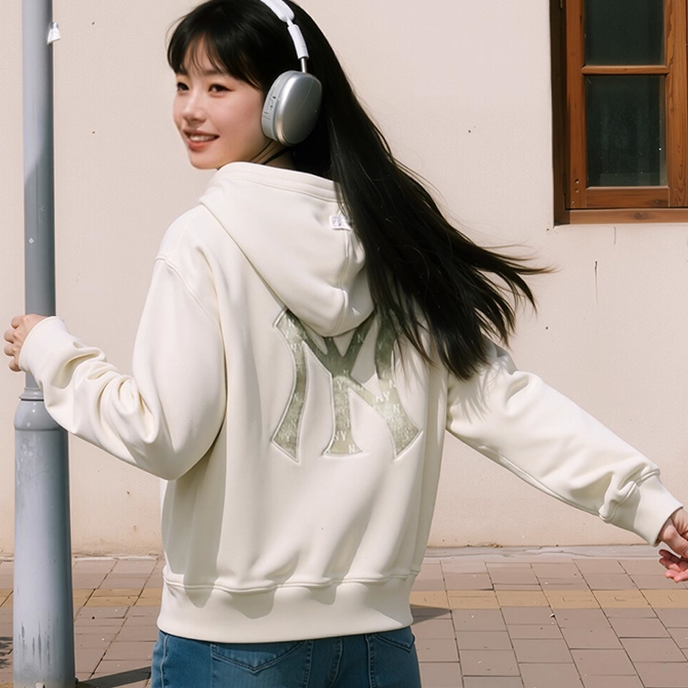 MLB Korea MLB 連帽上衣 帽T Monogram系列 紐約洋基隊 (3AHDM0454-50CRD)－