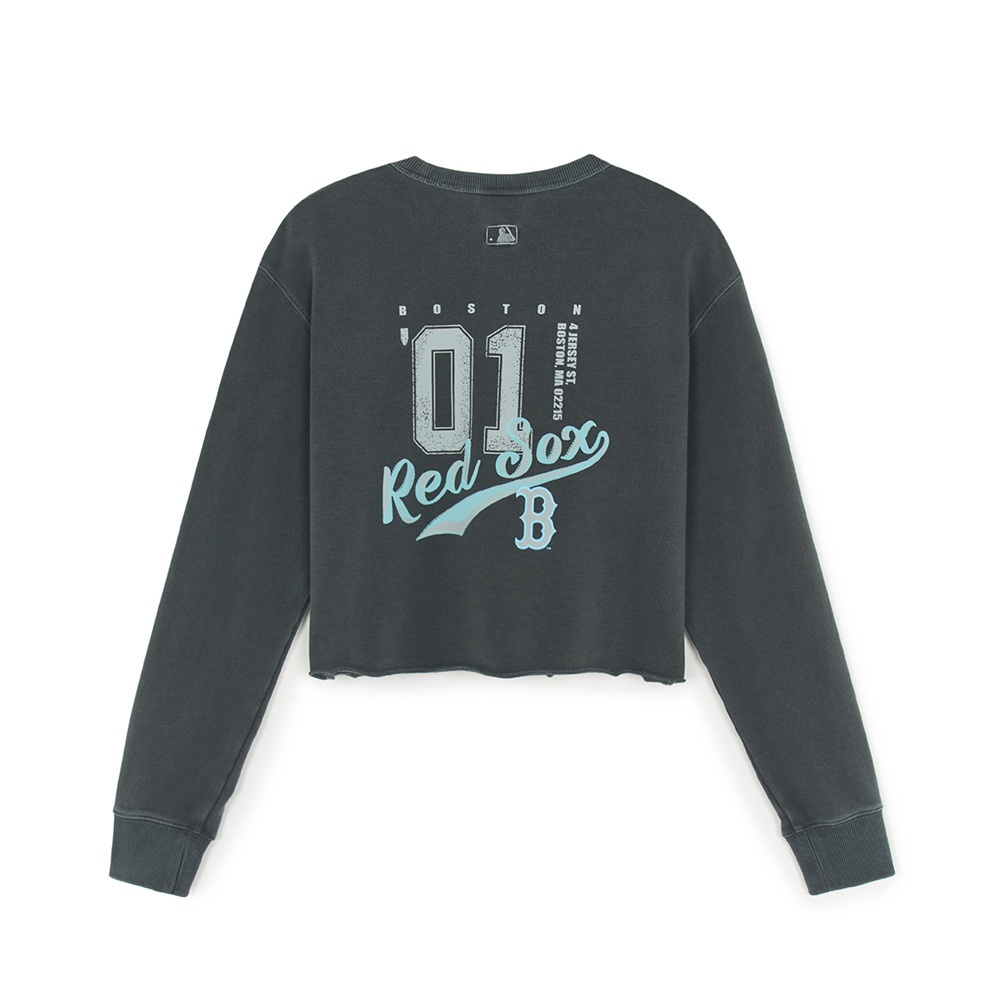 MLB 女版背後大Logo 長袖大學T Varsity系列 波士頓紅襪隊 (3FMTV0854-43CGS